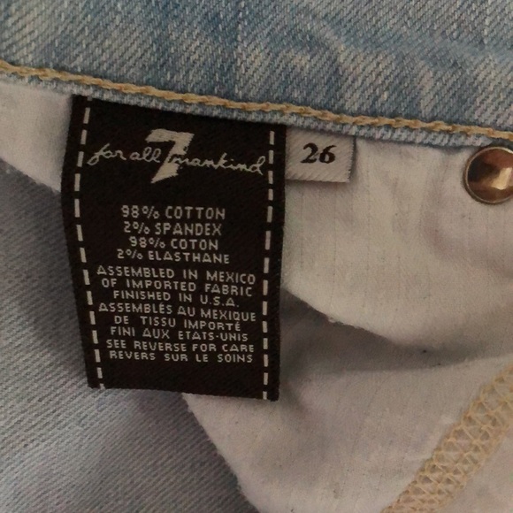 7 For all mankind light blue ripped mom jeans - Picture 8 of 8